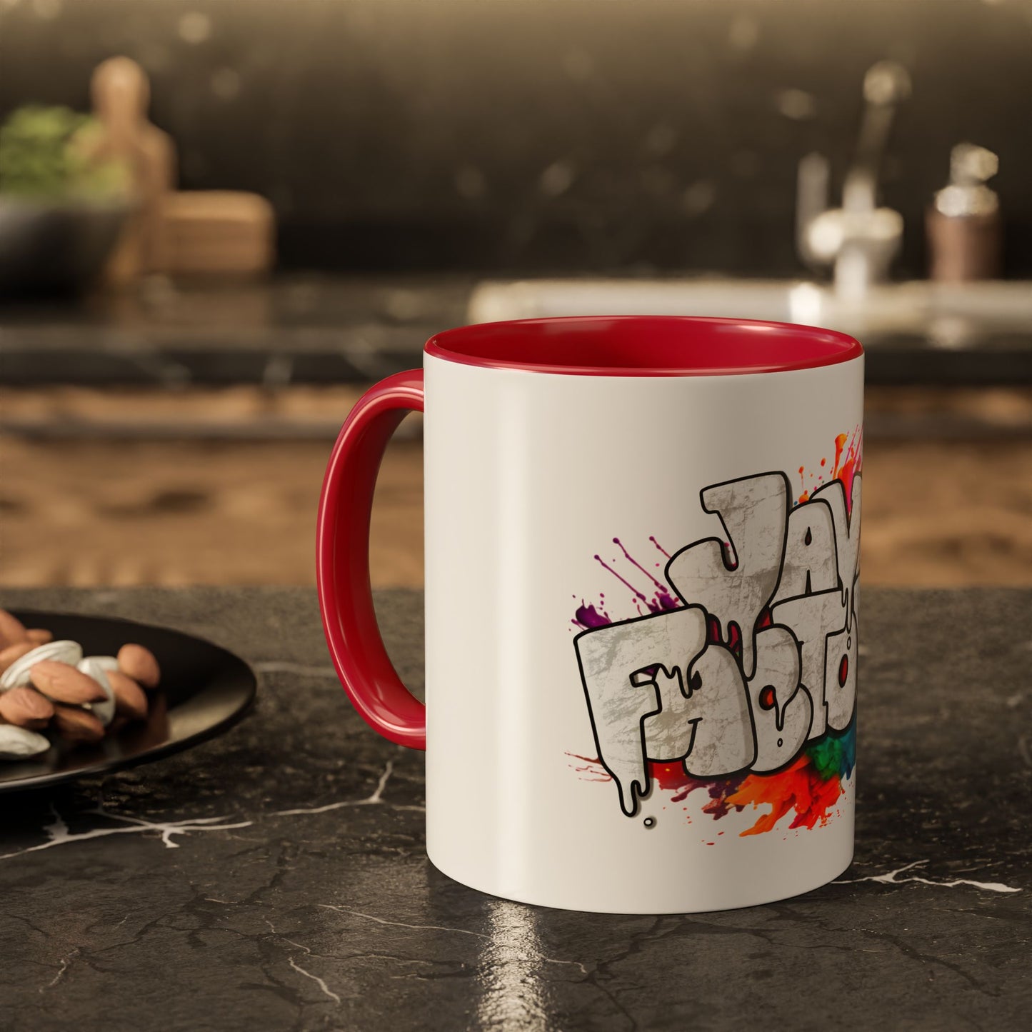 Color Accent Mug | Graffiti Logo