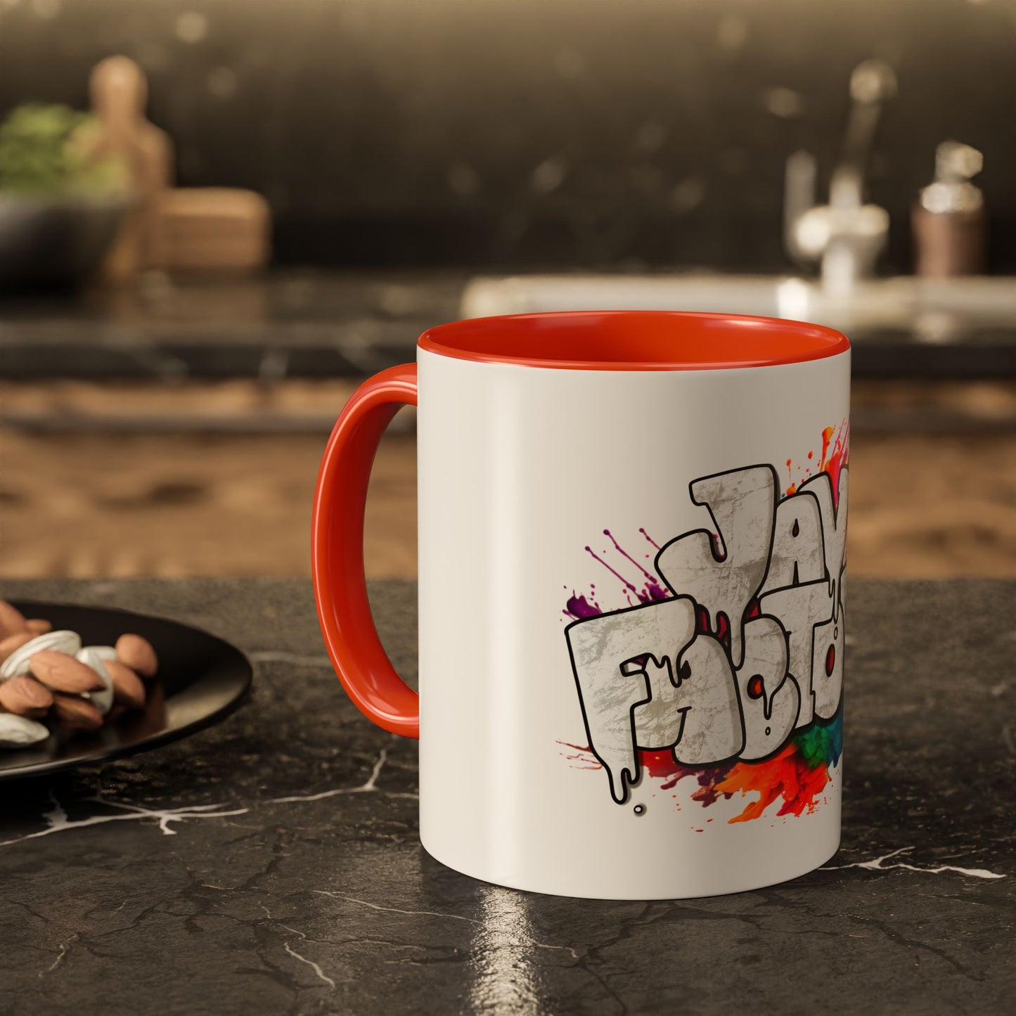 Color Accent Mug | Graffiti Logo