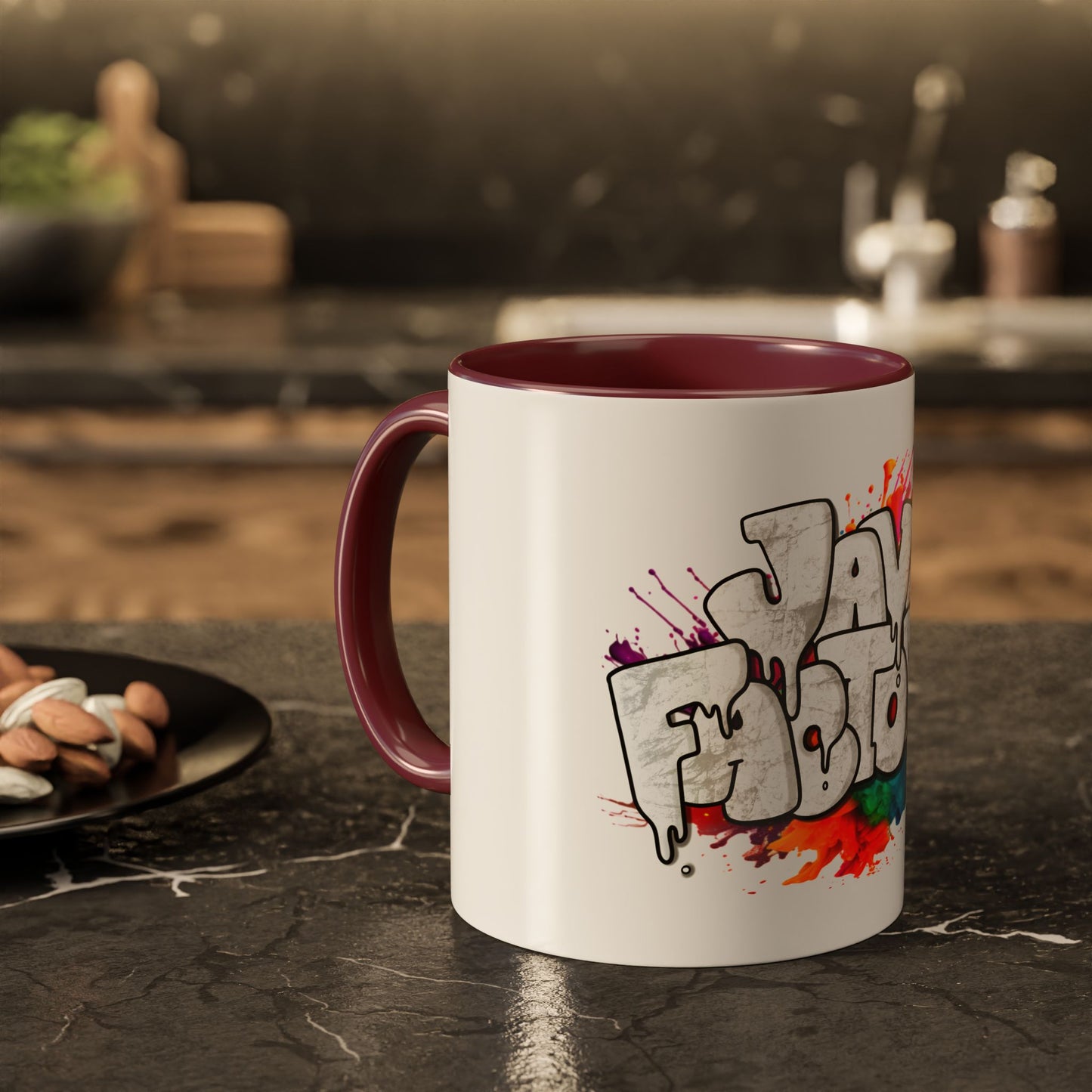 Color Accent Mug | Graffiti Logo
