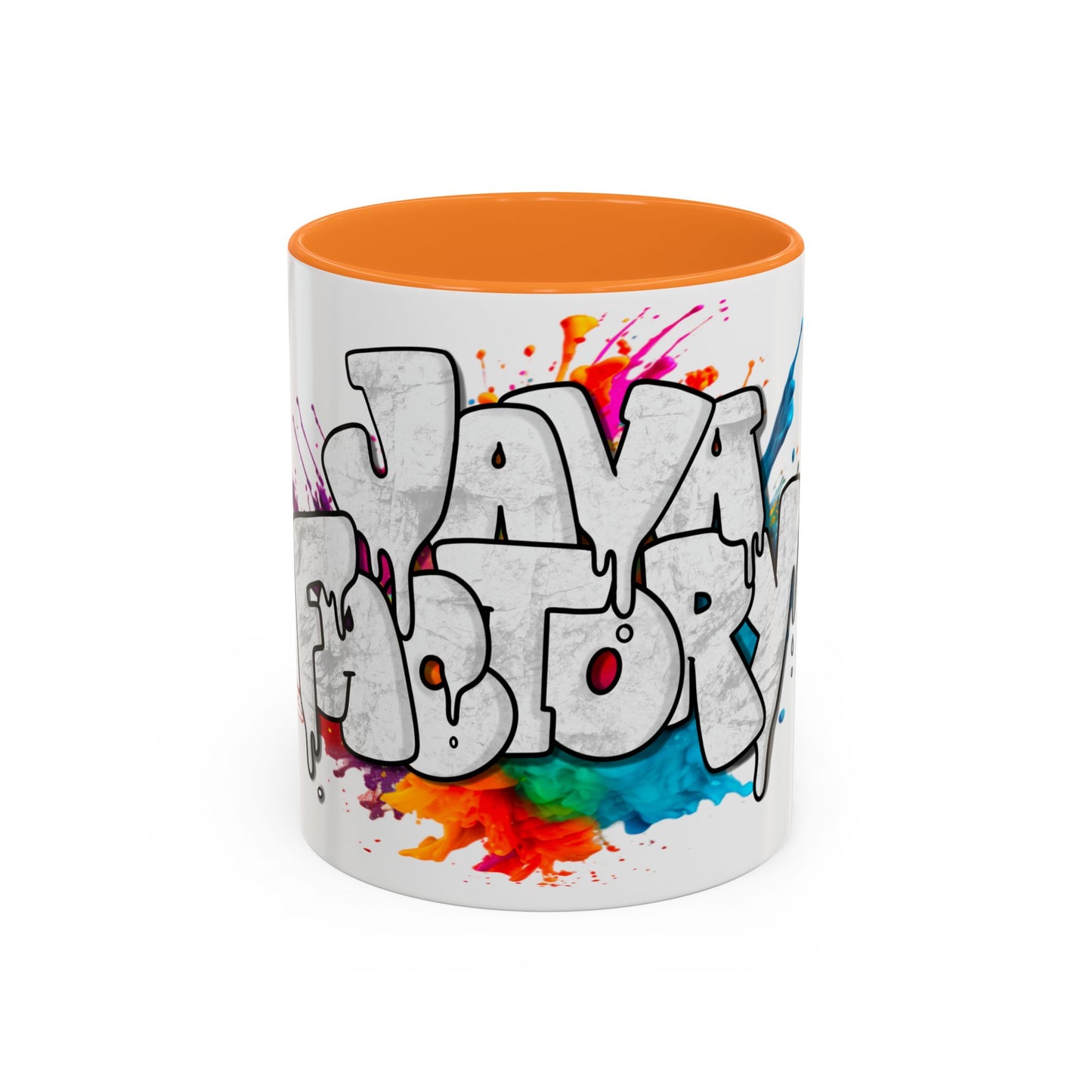 Graffiti 'Java Factory' Color Splash Coffee Mug (11oz & 15oz)