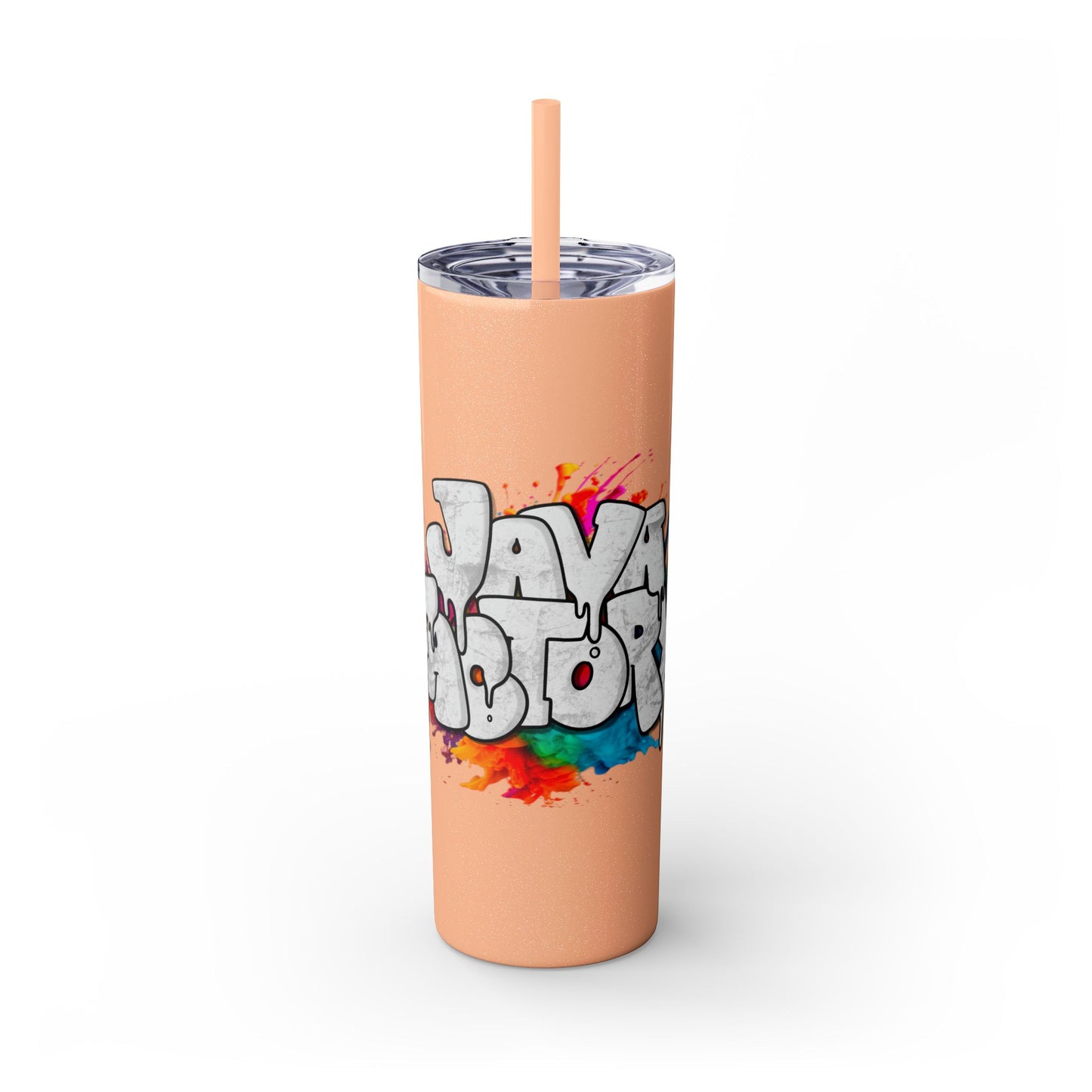 Skinny Tumbler, 20oz | Glitter Finish | Graffiti Logo