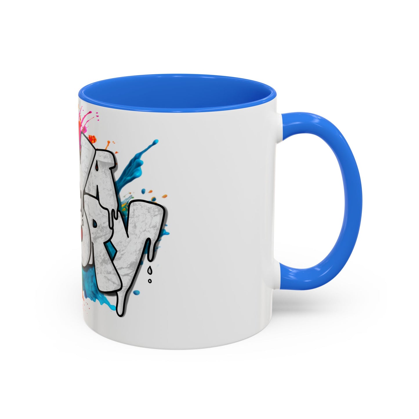 Graffiti 'Java Factory' Color Splash Coffee Mug (11oz & 15oz)