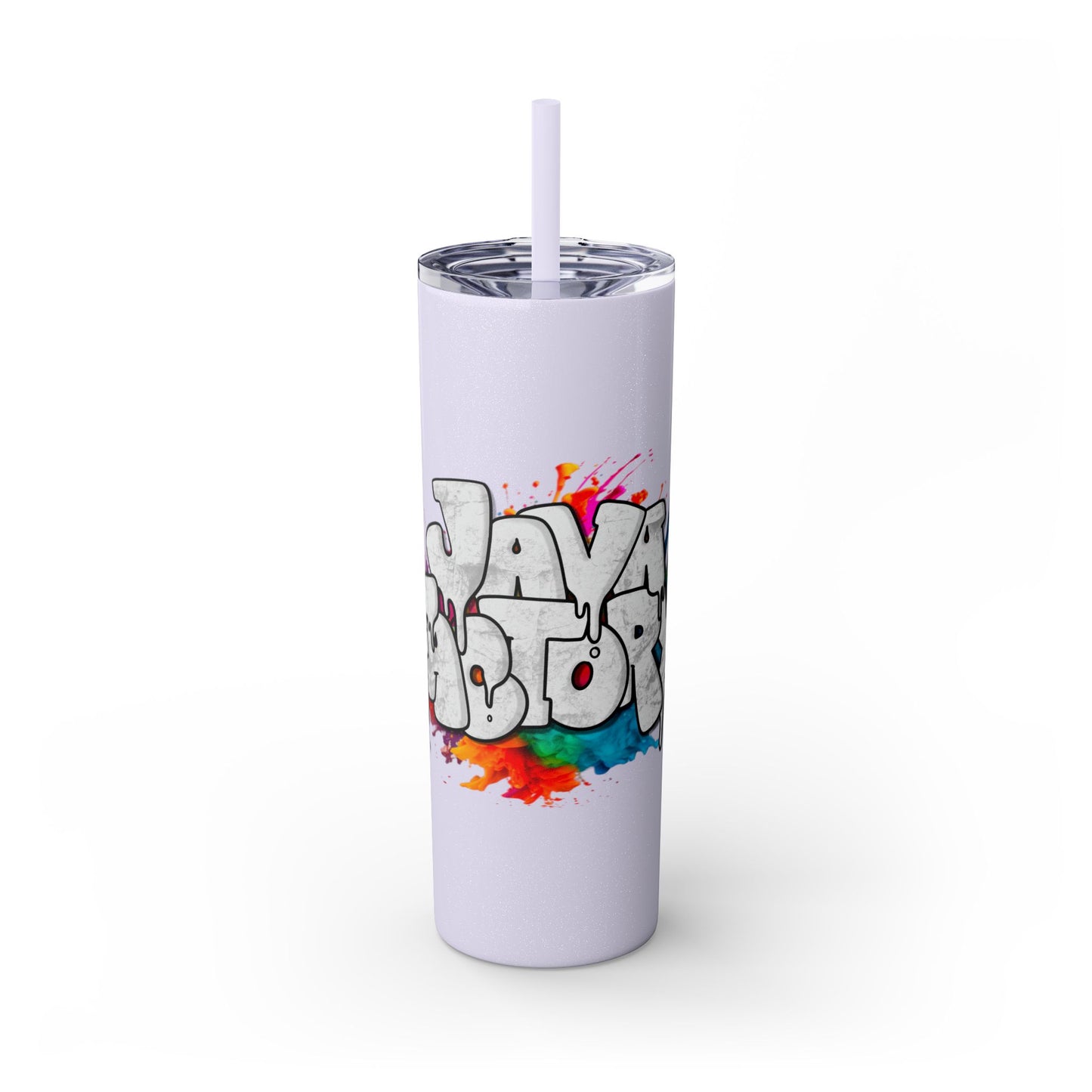 Skinny Tumbler, 20oz | Glitter Finish | Graffiti Logo