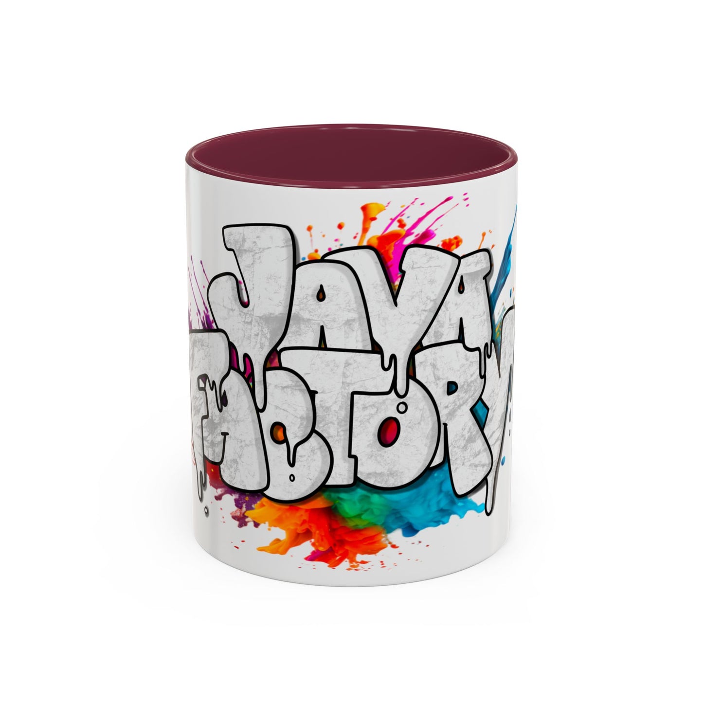 Graffiti 'Java Factory' Color Splash Coffee Mug (11oz & 15oz)