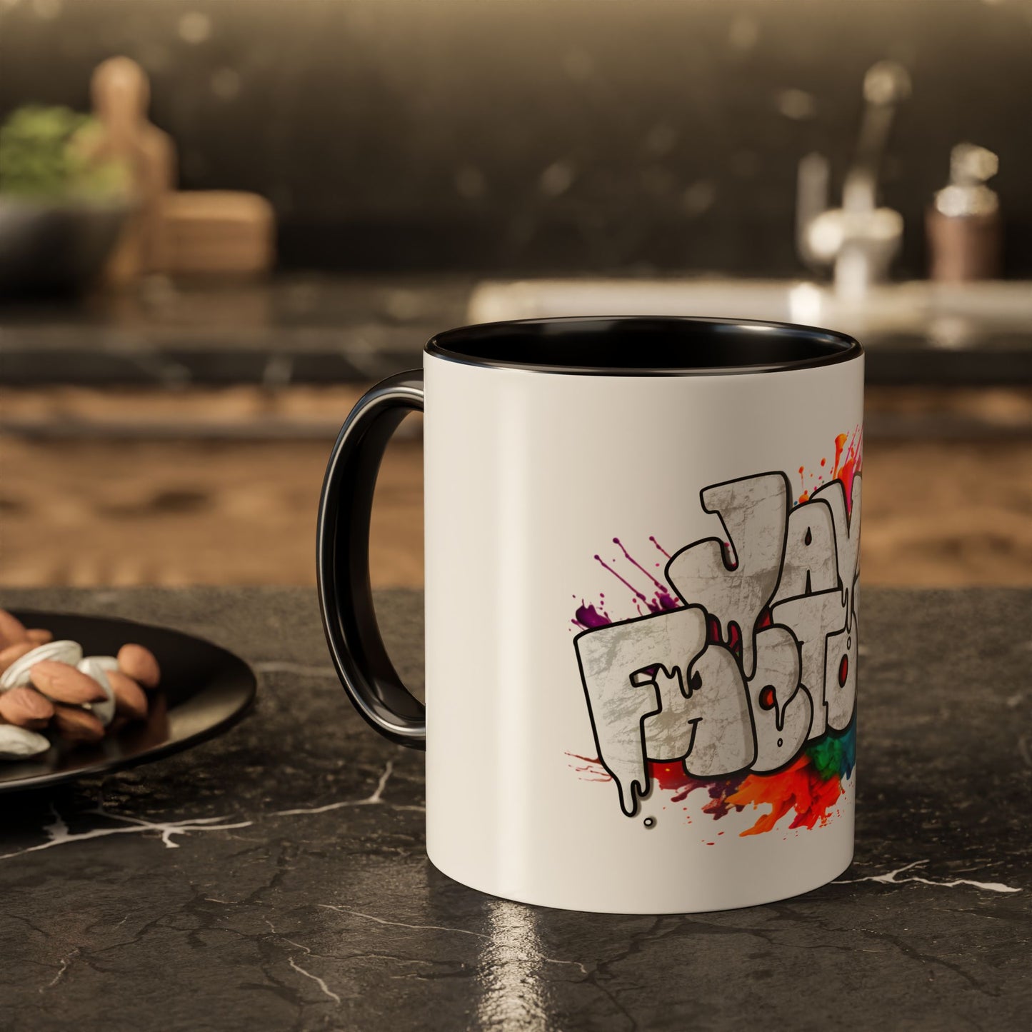 Color Accent Mug | Graffiti Logo