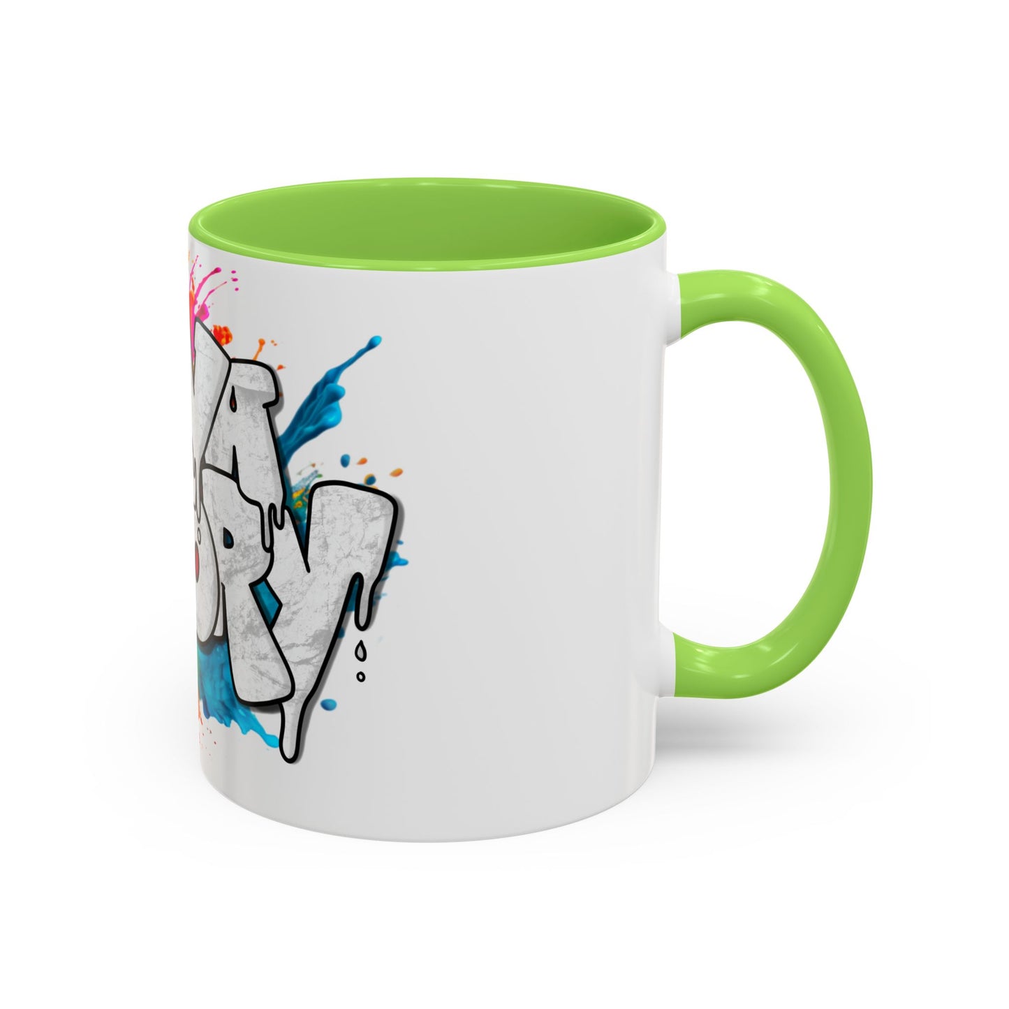 Graffiti 'Java Factory' Color Splash Coffee Mug (11oz & 15oz)