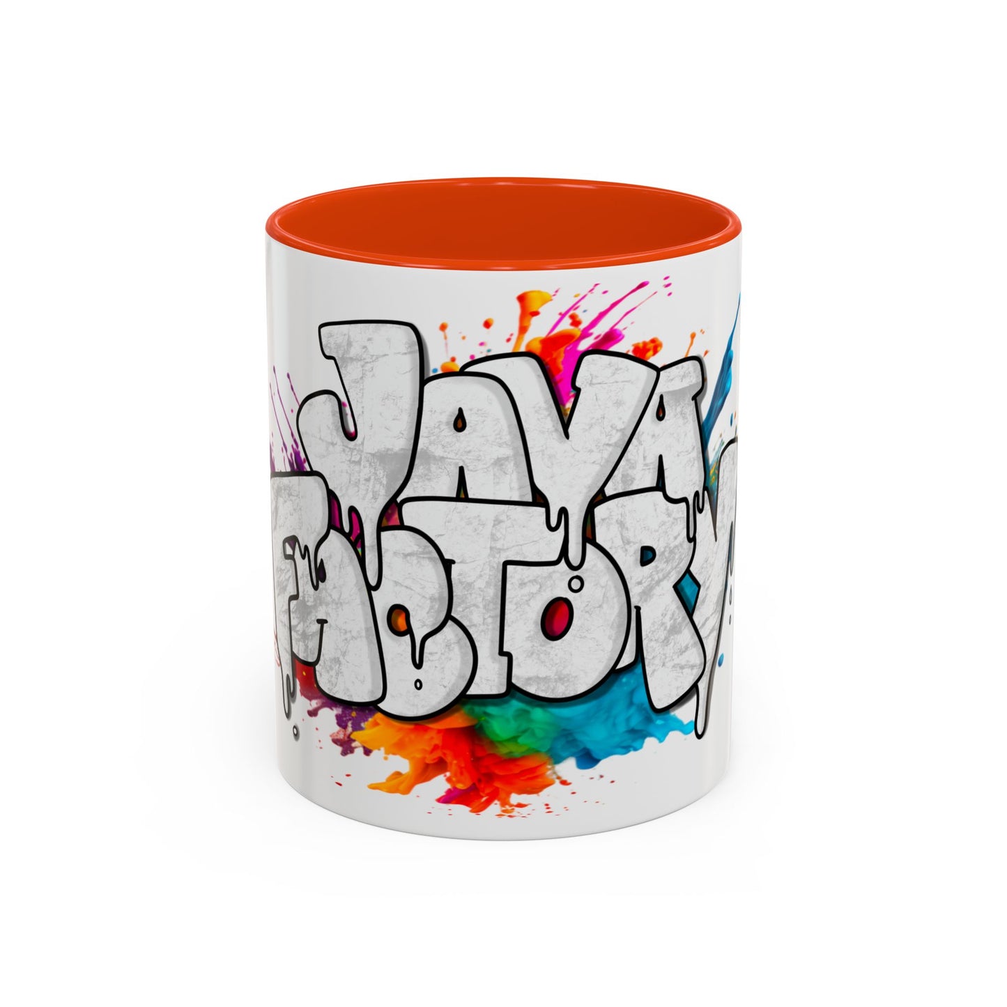 Graffiti 'Java Factory' Color Splash Coffee Mug (11oz & 15oz)