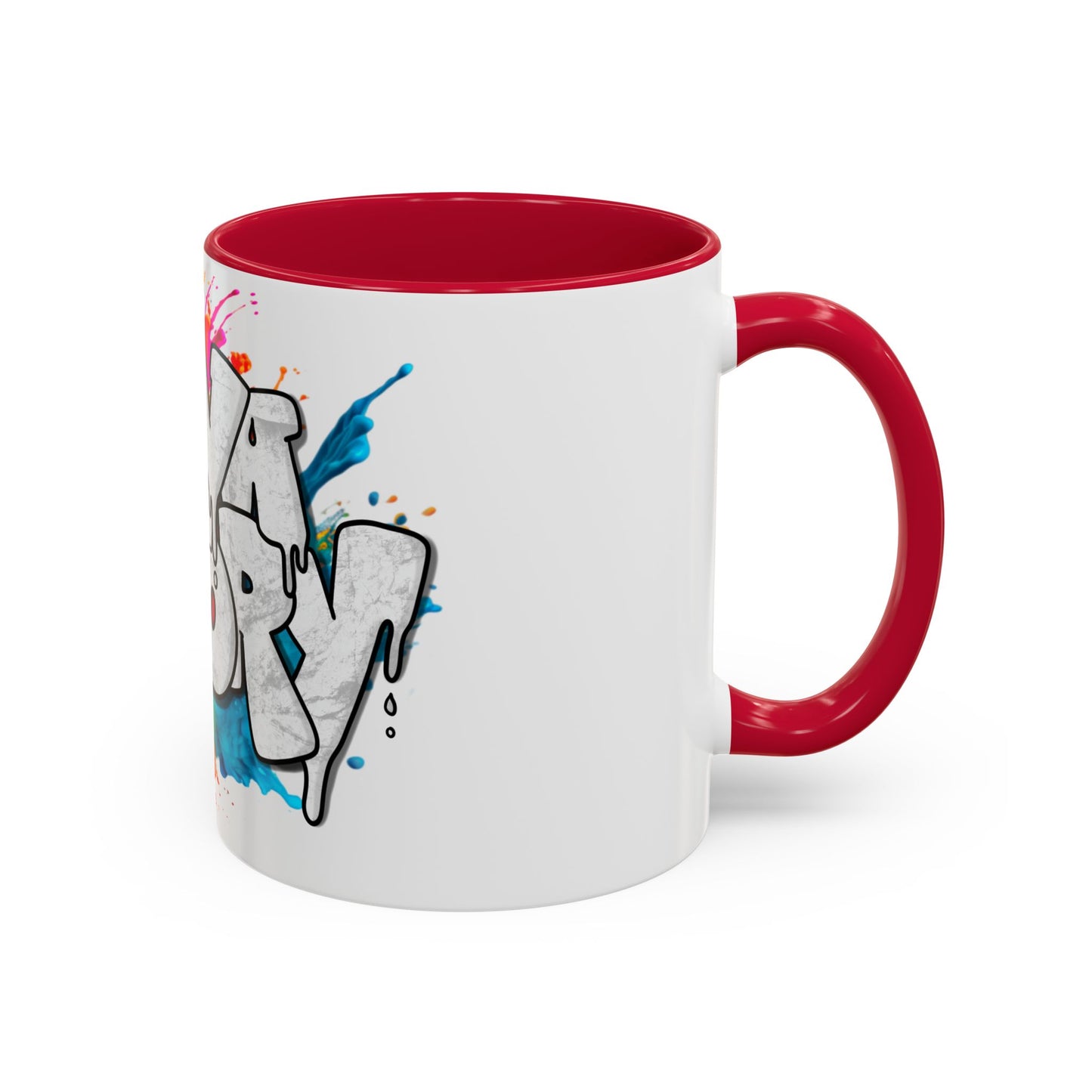 Graffiti 'Java Factory' Color Splash Coffee Mug (11oz & 15oz)