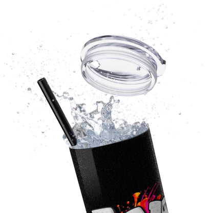 Skinny Tumbler, 20oz | Glitter Finish | Graffiti Logo