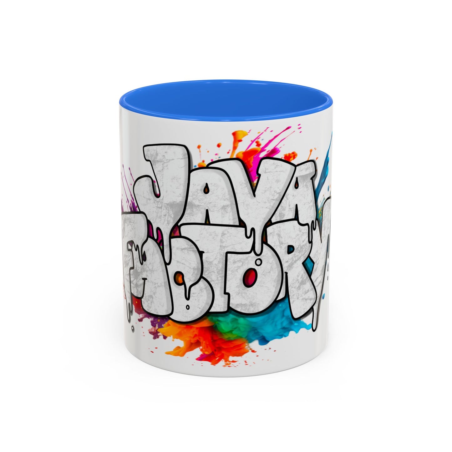Graffiti 'Java Factory' Color Splash Coffee Mug (11oz & 15oz)