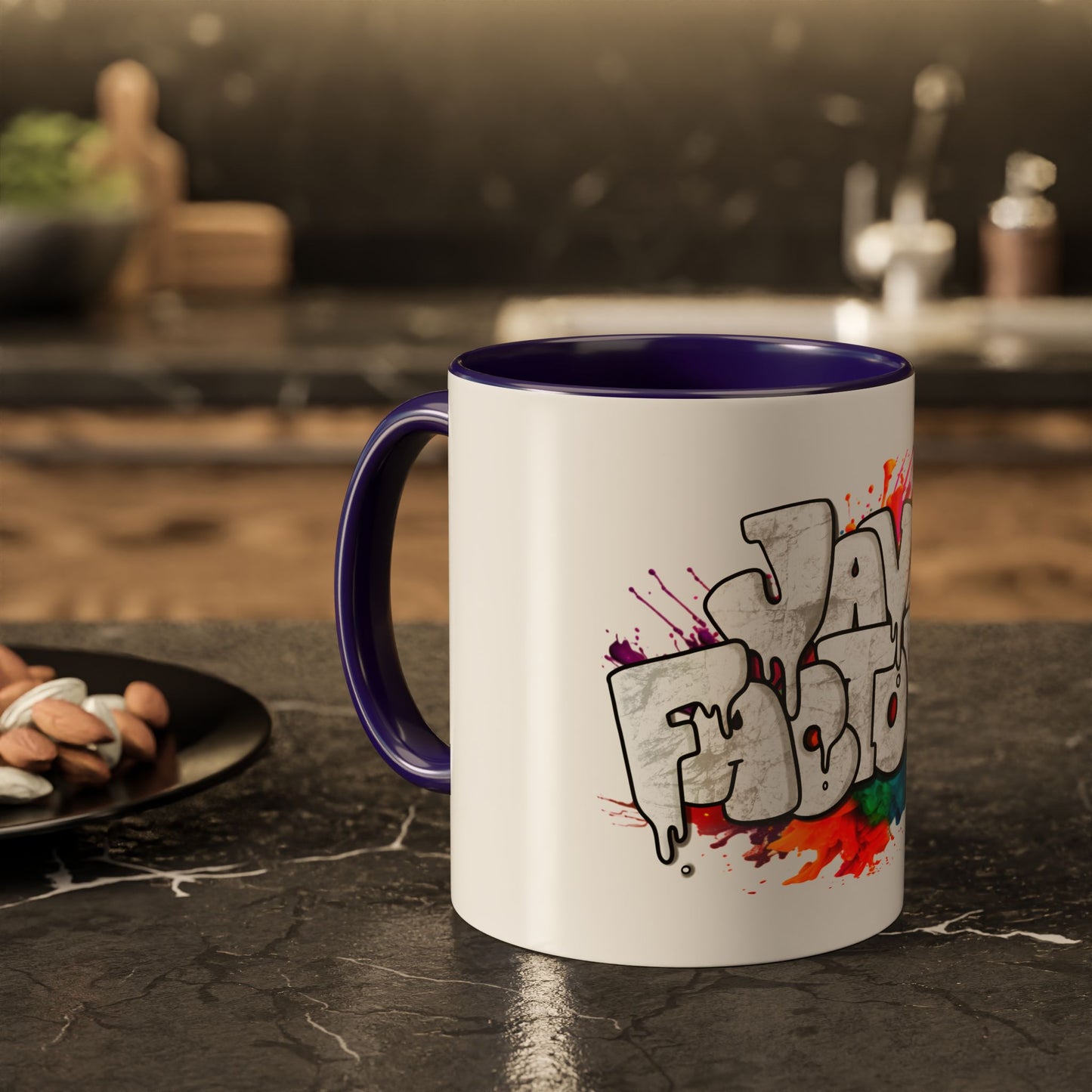 Color Accent Mug | Graffiti Logo