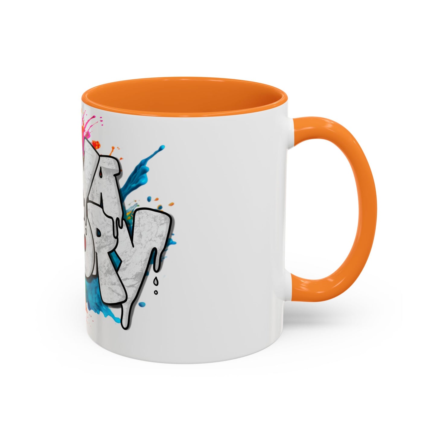 Graffiti 'Java Factory' Color Splash Coffee Mug (11oz & 15oz)
