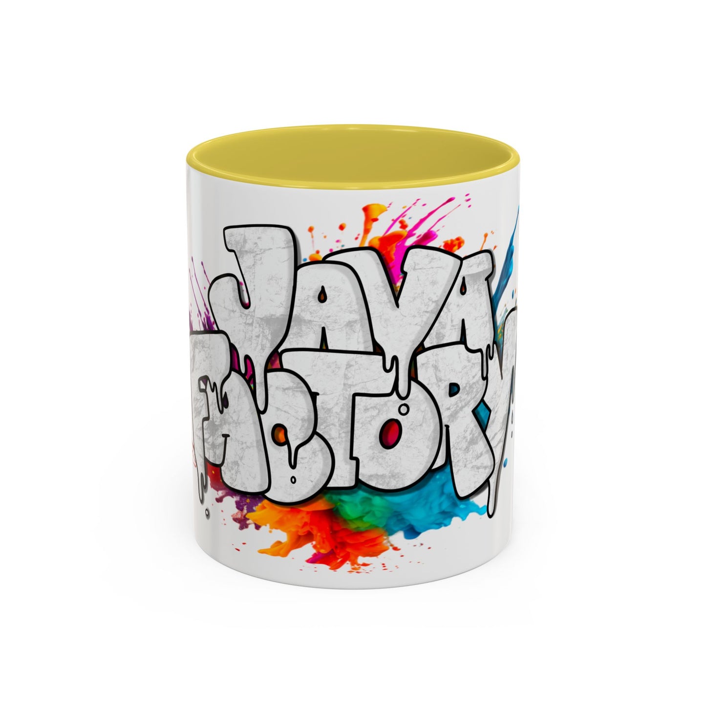 Graffiti 'Java Factory' Color Splash Coffee Mug (11oz & 15oz)