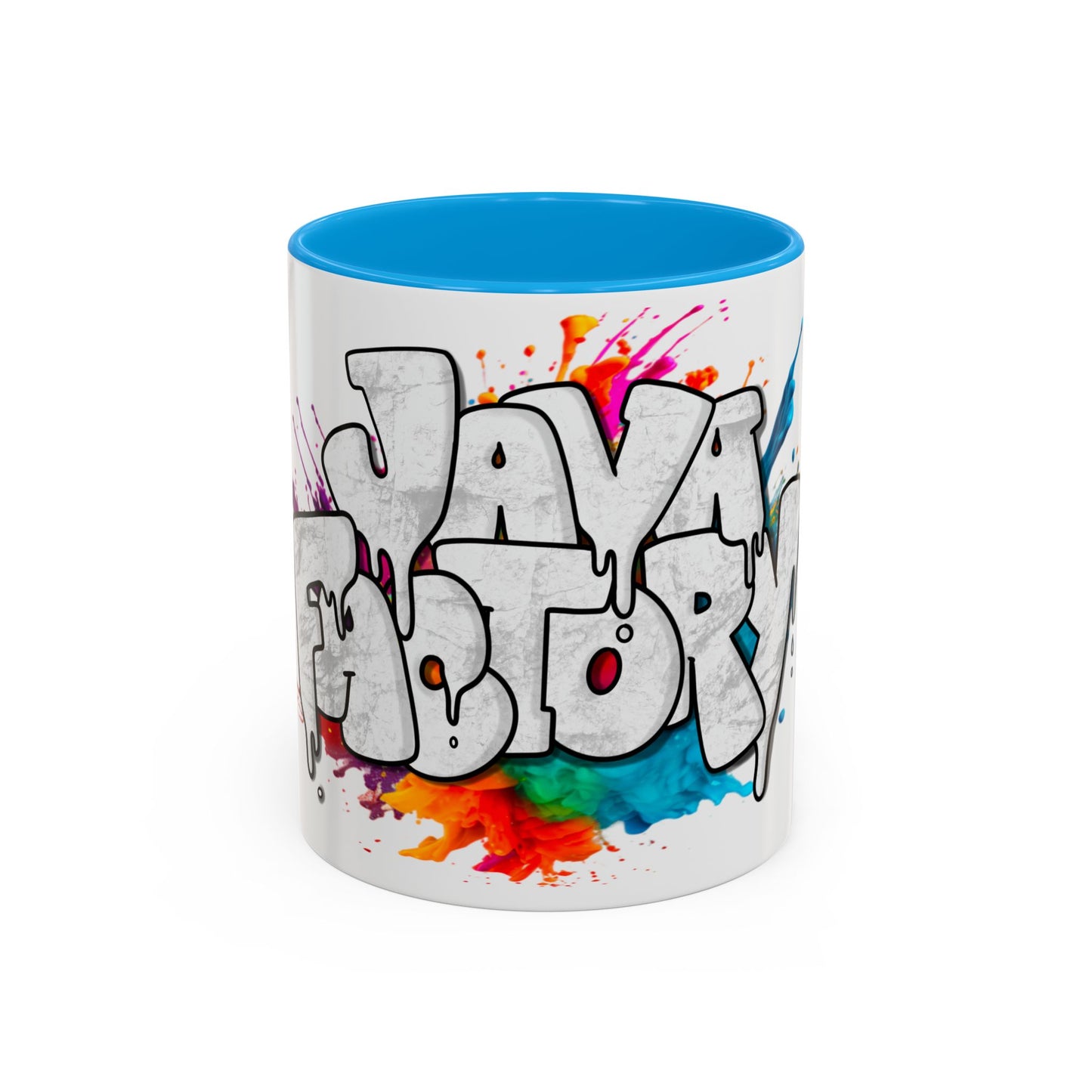 Graffiti 'Java Factory' Color Splash Coffee Mug (11oz & 15oz)