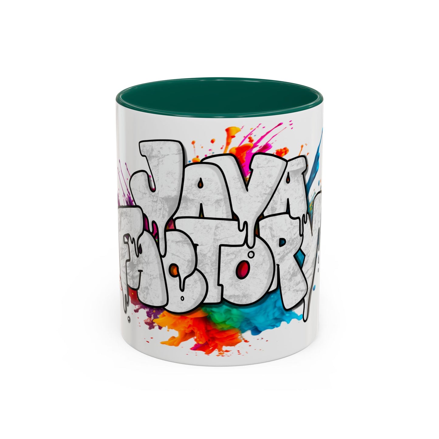 Graffiti 'Java Factory' Color Splash Coffee Mug (11oz & 15oz)