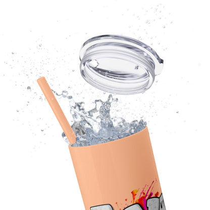 Skinny Tumbler, 20oz | Glitter Finish | Graffiti Logo