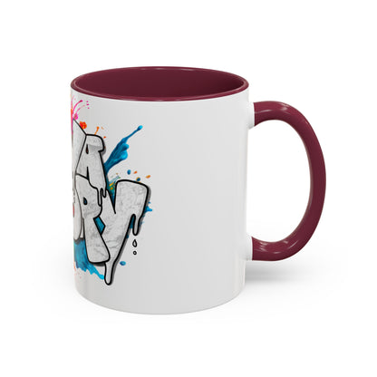 Graffiti 'Java Factory' Color Splash Coffee Mug (11oz & 15oz)