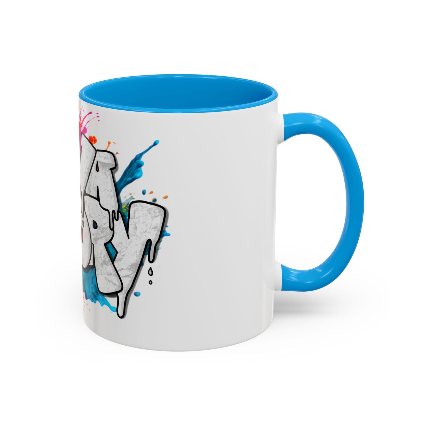 Graffiti 'Java Factory' Color Splash Coffee Mug (11oz & 15oz)