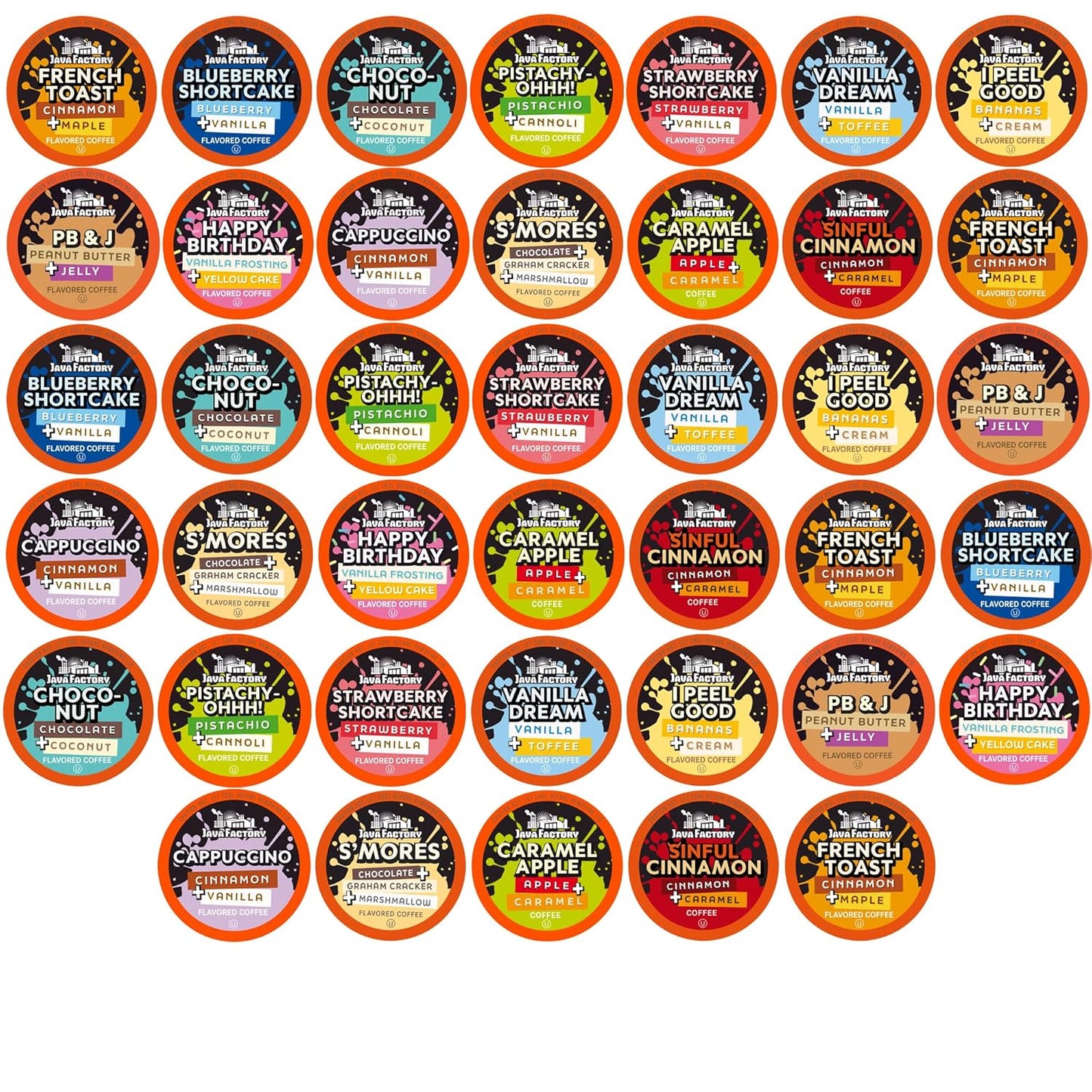 Flavored Coffee Pods Assorted Sampler Variety Pack