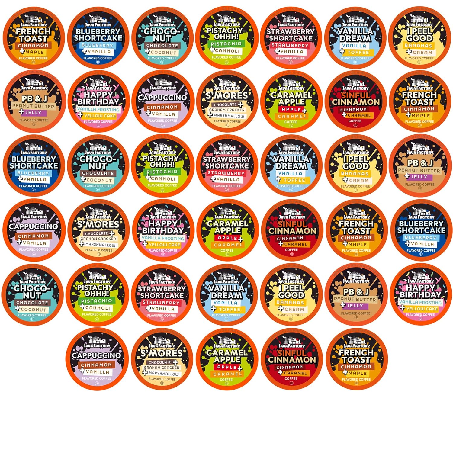 Flavored Coffee Pods Assorted Sampler Variety Pack