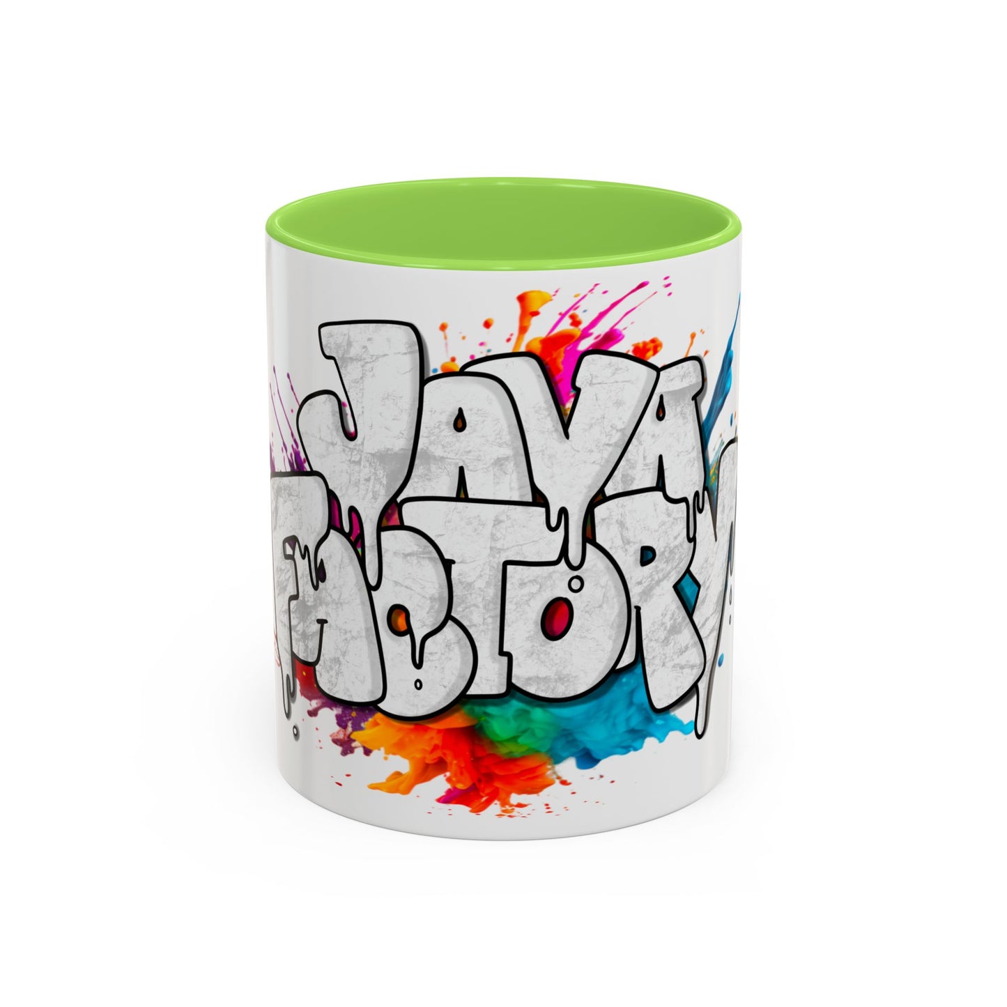 Graffiti 'Java Factory' Color Splash Coffee Mug (11oz & 15oz)