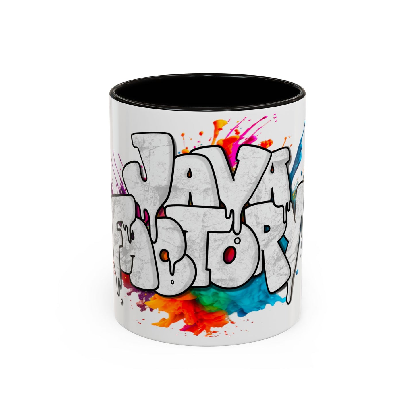 Graffiti 'Java Factory' Color Splash Coffee Mug (11oz & 15oz)