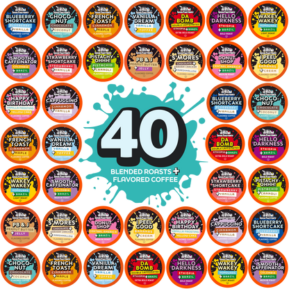 Mixed Flavored and Regular Roasts Coffee Pod Variety Pack