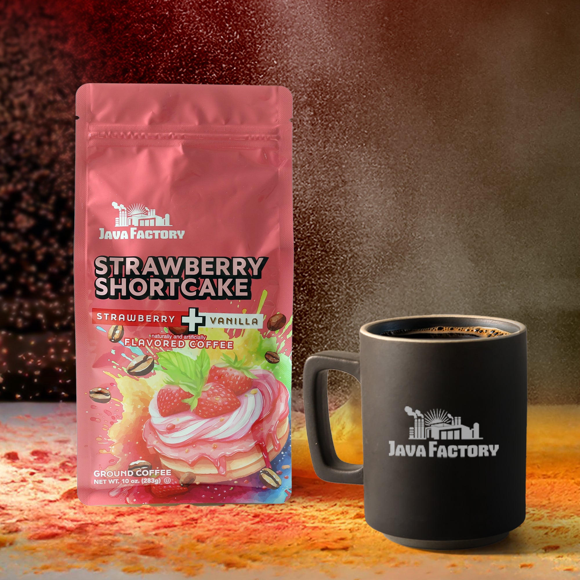 Strawberry Shortcake Flavored Ground Coffee - 10 oz (Copy)