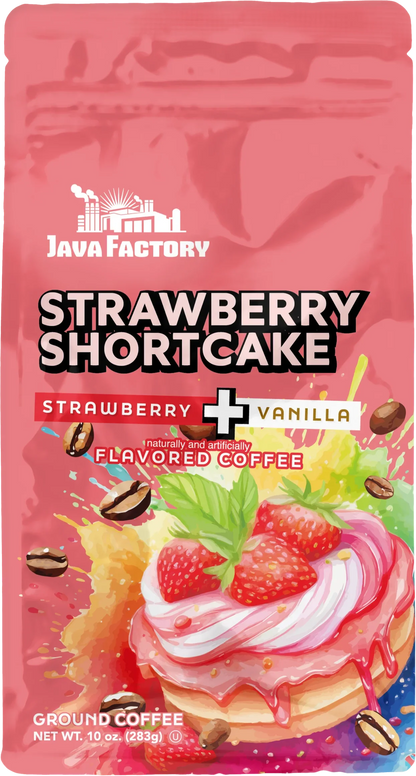 Strawberry Shortcake Ground Coffee - 10 oz – Javafactory.com